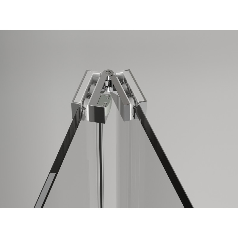 Mexen Exo zložljiv tuš kabina 120 x 75 cm, prozorna, krom - 816-120-075-01-00