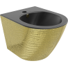 Mexen Lena hangend bidet, zwart mat/gouden schubben patroon - 35224878