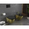 Mexen Lena bidet suspendu, noir mat/motif à écailles dorées - 35224878