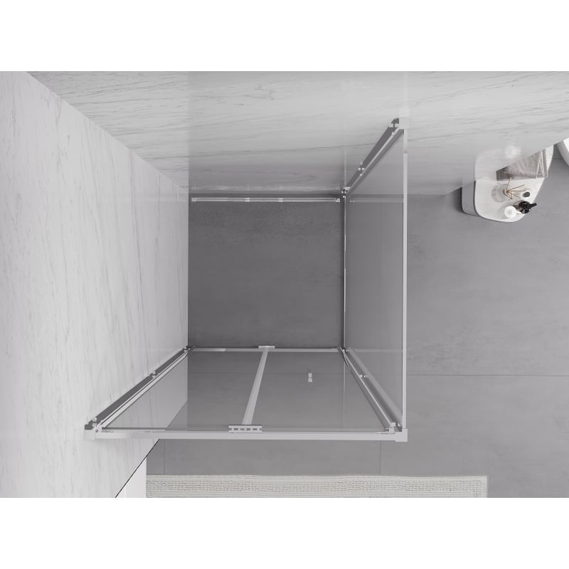 Mexen Exo cabina doccia pieghevole 120 x 120 cm, trasparente, cromata - 816-120-120-01-00