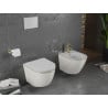 Mexen Lena bidet wiszący, biały/złoty wzór kratka - 35224809