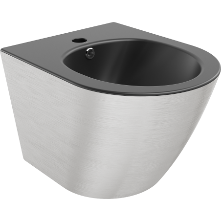 Mexen Lena bidet wiszący, czarny mat/srebrny wzór linie - 35224873
