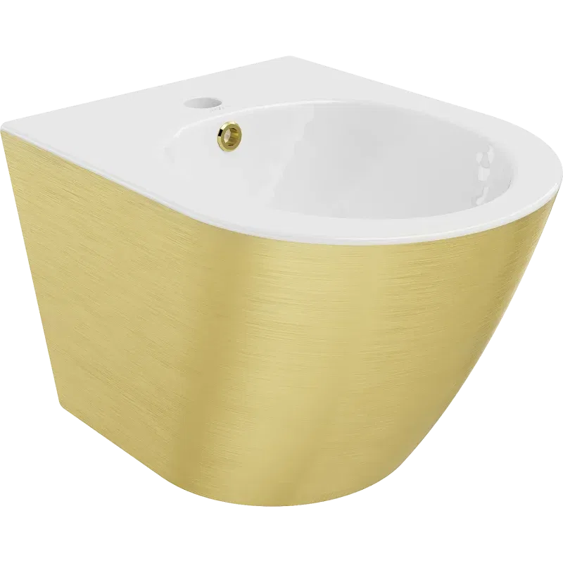 Mexen Lena hangend bidet, wit/goud patroon lijnen - 35224807