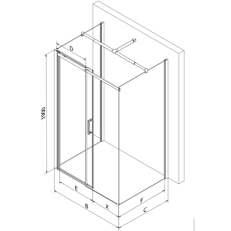 Mexen Omega-3S kabina prysznicowa 3-ścienna, rozsuwana 140x100 cm, transparent, chrom + brodzik Flat - 825-140-100-01-00-3s-4070
