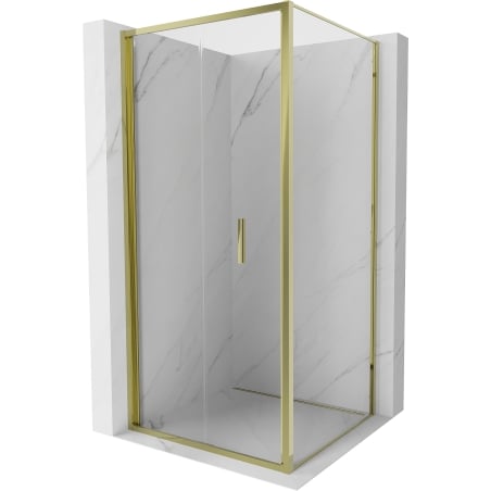 Mexen Exo cabine de douche pliante 120 x 120 cm, transparente, or - 816-120-120-50-00