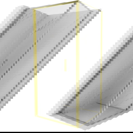 Mexen Exo zložljiva tuš kabina 120 x 120 cm, prozorna, zlata - 816-120-120-50-00