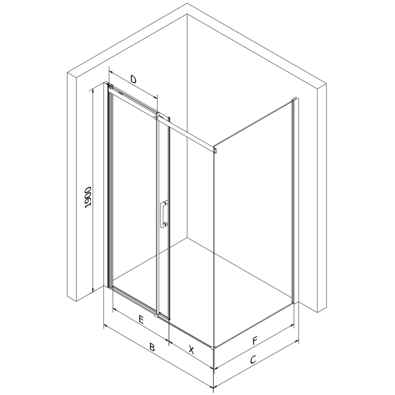 Mexen Omega kabina prysznicowa rozsuwana 130 x 90 cm, transparent, chrom - 825-130-090-01-00
