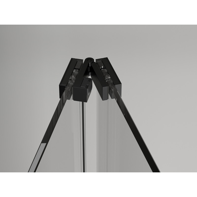 Mexen Exo zložljiva tuš kabina 120 x 85 cm, prozorna, črna - 816-120-085-70-00