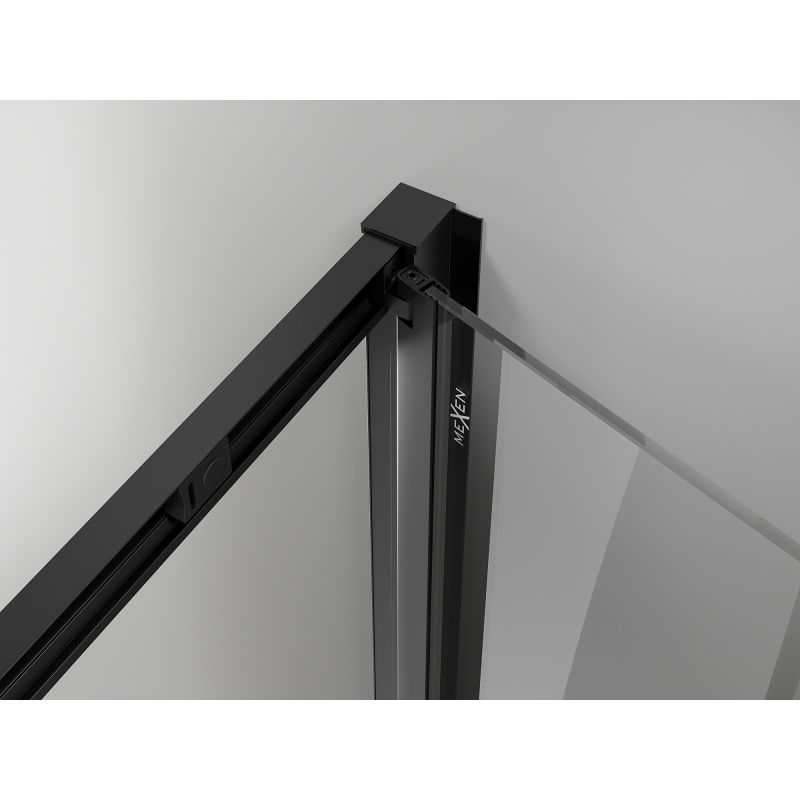 Mexen Exo opvouwbare douchecabine 120 x 95 cm, transparant, zwart - 816-120-095-70-00