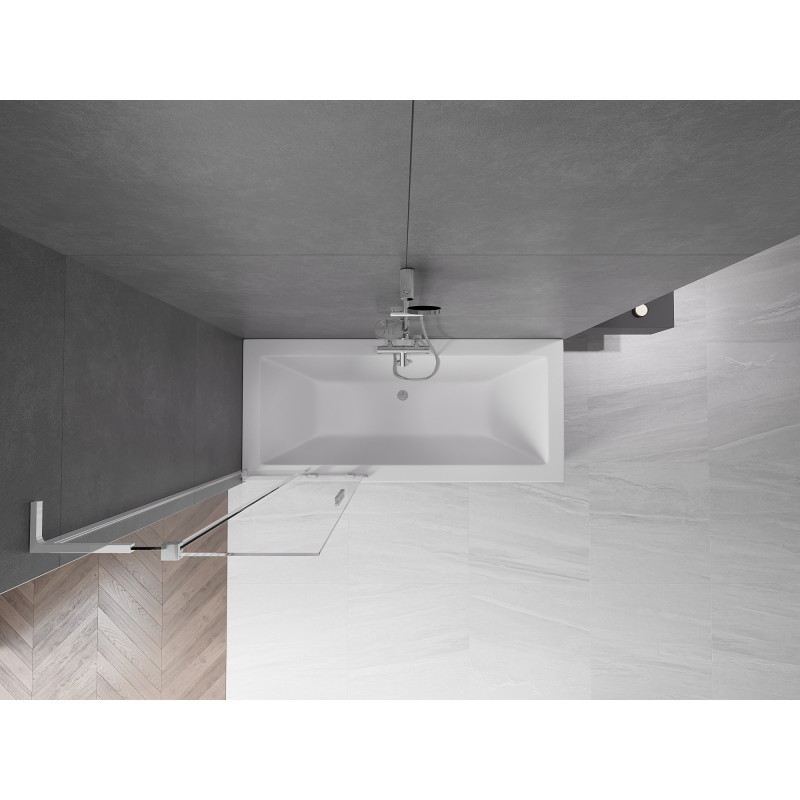Mexen Velar L vanniparavann 2-liigendiga libistatav 70 x 150 cm, läbipaistev, kroom - 896-070-003-01-01