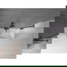 Mexen Velar L Badewannen-Faltwand 2-teilig verschiebbar 70 x 150 cm, transparent, schwarz - 896-070-003-01-70