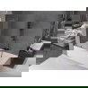 Mexen Velar L badwand scherm 2-delig schuifbaar 80 x 150 cm, transparant, geborsteld geweergrijs - 896-080-003-01-66