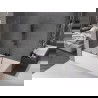 Mexen Velar L badwand scherm 2-delig schuifbaar 80 x 150 cm, transparant, geborsteld geweergrijs - 896-080-003-01-66