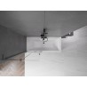 Mexen Velar L 2-osaline vanniekraan, libistatav, 80 x 150 cm, läbipaistev, gun metal - 896-080-003-01-95