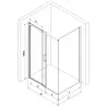 Mexen Omega cabine de douche coulissante 140 x 90 cm, transparente, noire - 825-140-090-70-00