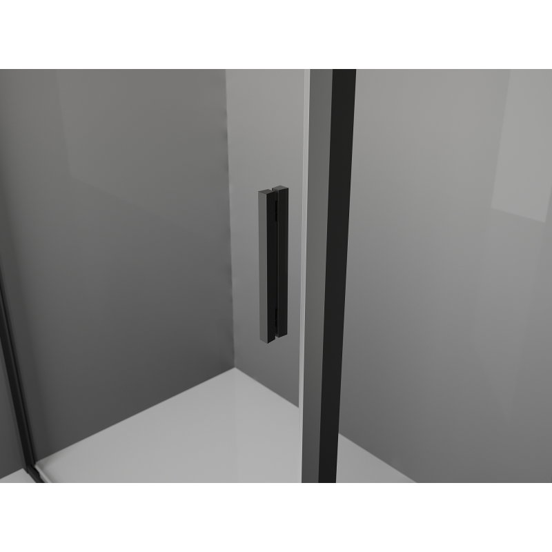 Mexen Exo καμπίνα ντους με άνοιγμα 85 x 120 εκ., διάφανη, μαύρη - 817-085-120-70-00