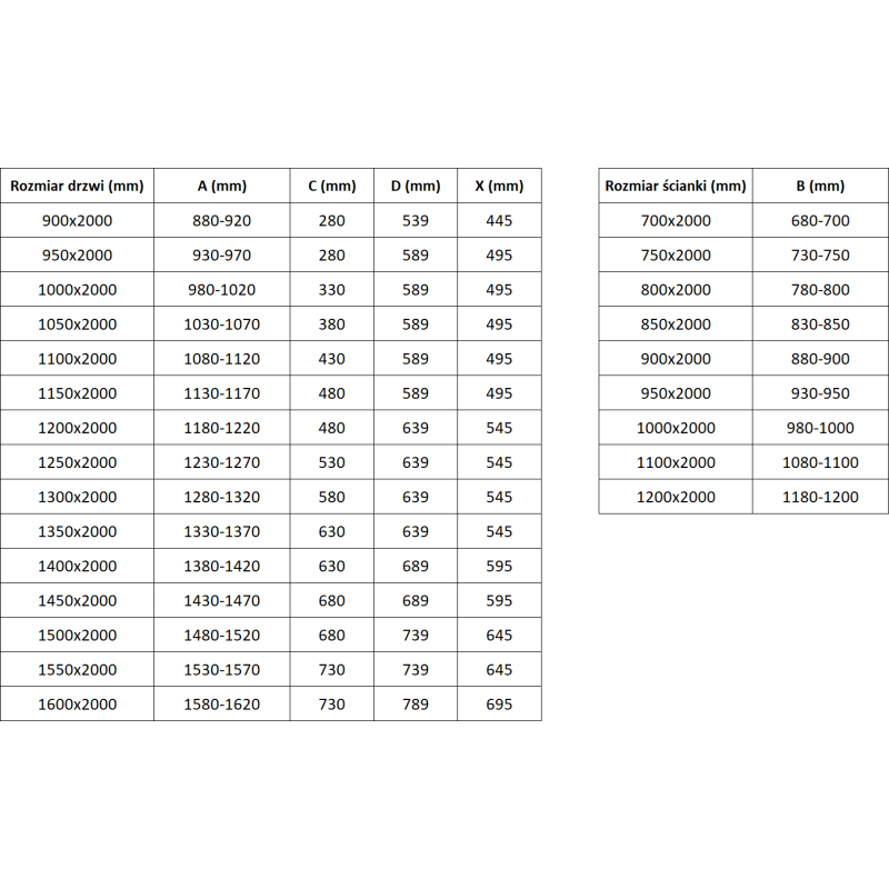 Mexen Exo 95 x 85 cm Swing Shower Enclosure, Transparent, Gold - 819-095-085-50-00
