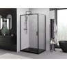 Mexen Exo-R kabina prysznicowa uchylna 100 x 80 cm, transparent, czarna - 819-100-080-70-00