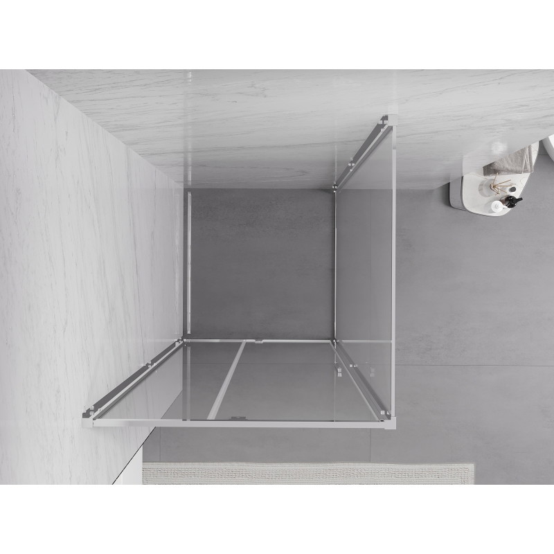 Mexen Exo-R cabine de duche articulada 120 x 120 cm, transparente, cromada - 819-120-120-01-00