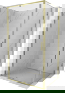 Mexen Exo Pendeltür-Duschkabine 140 x 110 cm, transparent, gold - 819-140-110-50-00