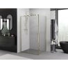 Mexen Exo hinged shower cabin 125 x 120 cm, transparent, gold - 819-125-120-50-00