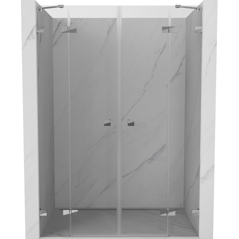 Mexen Lunar Duo pöörduksed dušiuks 140 cm, läbipaistev, kroom - 834D-140-000-01-00