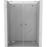 Mexen Lunar Duo pöörduksed dušiuks 140 cm, läbipaistev, kroom - 834D-140-000-01-00