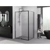 Mexen Exo-R svängbar duschkabin 155 x 110 cm, transparent, svart - 819-155-110-70-00