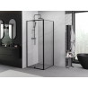 Mexen Exo-R kabina prysznicowa uchylna 120 x 120 cm, transparent, czarna - 819-120-120-70-00