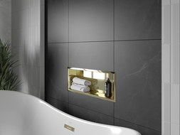 Mexen X-Wall-R półka wnękowa z kołnierzem 60 x 20 cm, złota- 1950602010