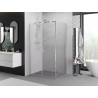 Mexen Exo-BR Duo cabine de douche battante 80 x 120 cm, transparent, chrome - 8182-080-120-01-00