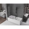 Mexen Velar L vannitoa kaksitiivaline lükandsein 90 x 150 cm, läbipaistev, must - 896-090-003-01-70