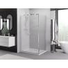 Mexen Exo hinged shower cabin 110 x 75 cm, transparent, chrome - 8182-110-075-01-00