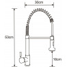 Mexen Clara kitchen faucet, black - 670501-70