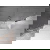 Mexen Velar L Badewannen-Abtrennung 2-flügelig verschiebbar 90 x 150 cm, transparent, gebürstetes Nickel - 896-090-003-01-97