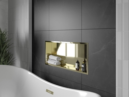 Mexen X-Wall-R półka wnękowa z kołnierzem 75 x 30 cm, złota - 1950753010