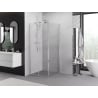 Mexen Exo-BR Duo cabina doccia apribile 110 x 110 cm, trasparente, cromo - 8182-110-110-01-00