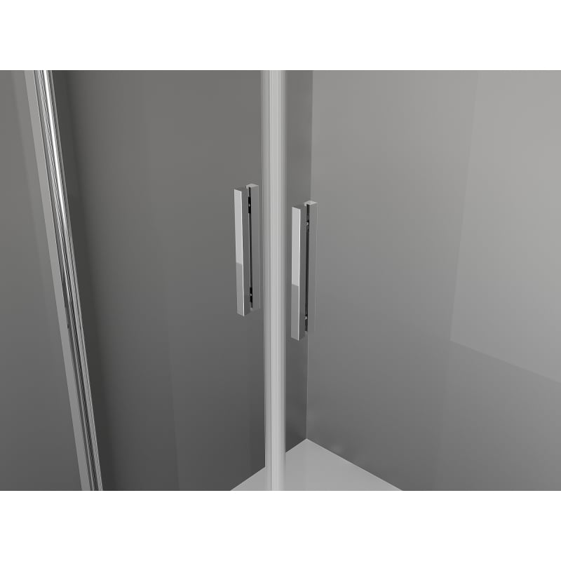 Mexen Exo-BR Duo cabina doccia apribile 110 x 110 cm, trasparente, cromo - 8182-110-110-01-00
