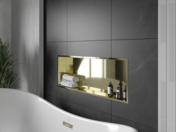 Mexen X-Wall-R półka wnękowa z kołnierzem 90 x 30 cm, złota - 1950903010