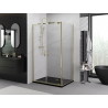 Mexen Exo-BR Duo cabina doccia a battente 80 x 120 cm, trasparente, oro - 8182-080-120-50-00