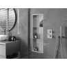 Mexen X-Wall-R étagère encastrée avec collerette et tablette 90 x 30 cm, inox - 1910903010S