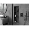 Mexen X-Wall-R Nischenregal mit Flansch und Regal 90 x 30 cm, schwarz - 1970903010S