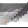 Mexen Velar L badwand 2-vleugelige schuifdeur 75 x 150 cm, transparant, geborsteld nikkel - 896-075-003-01-97