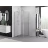 Mexen Exo-S liukuva suihkukaappi 120 x 120 cm, kirkas, kromi - 8151-120-120-01-00