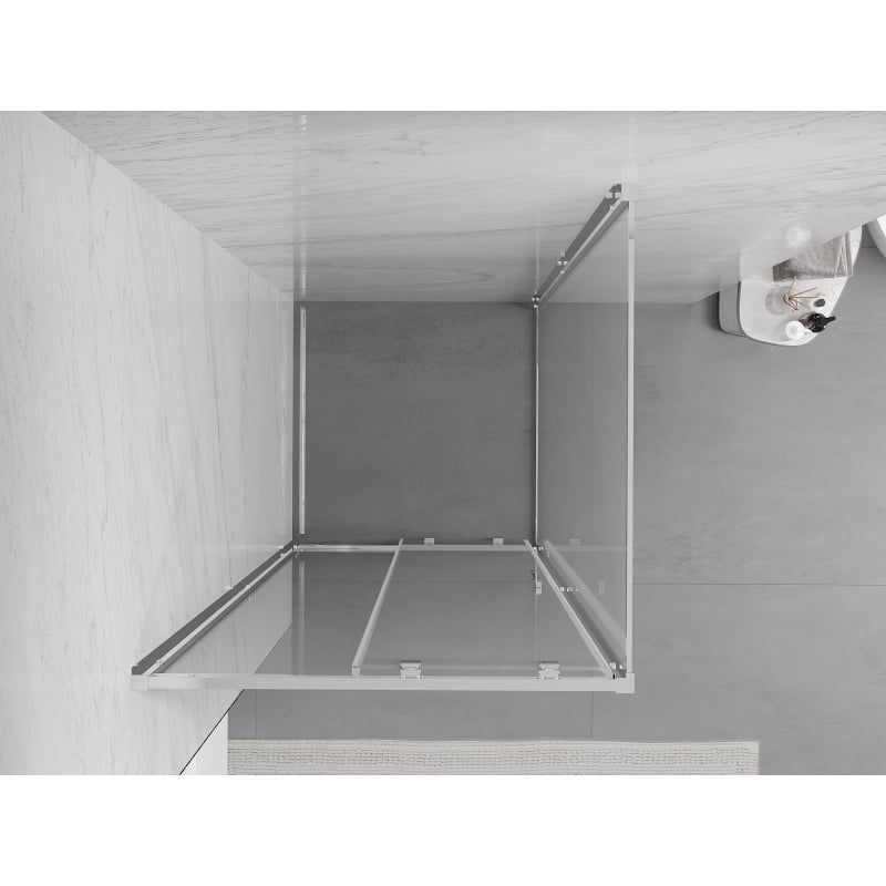 Mexen Exo-S liukuva suihkukaappi 120 x 120 cm, kirkas, kromi - 8151-120-120-01-00