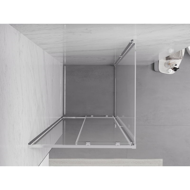 Mexen Exo Schiebedusche 120 x 120 cm, transparent, Chrom - 8151-120-120-01-00
