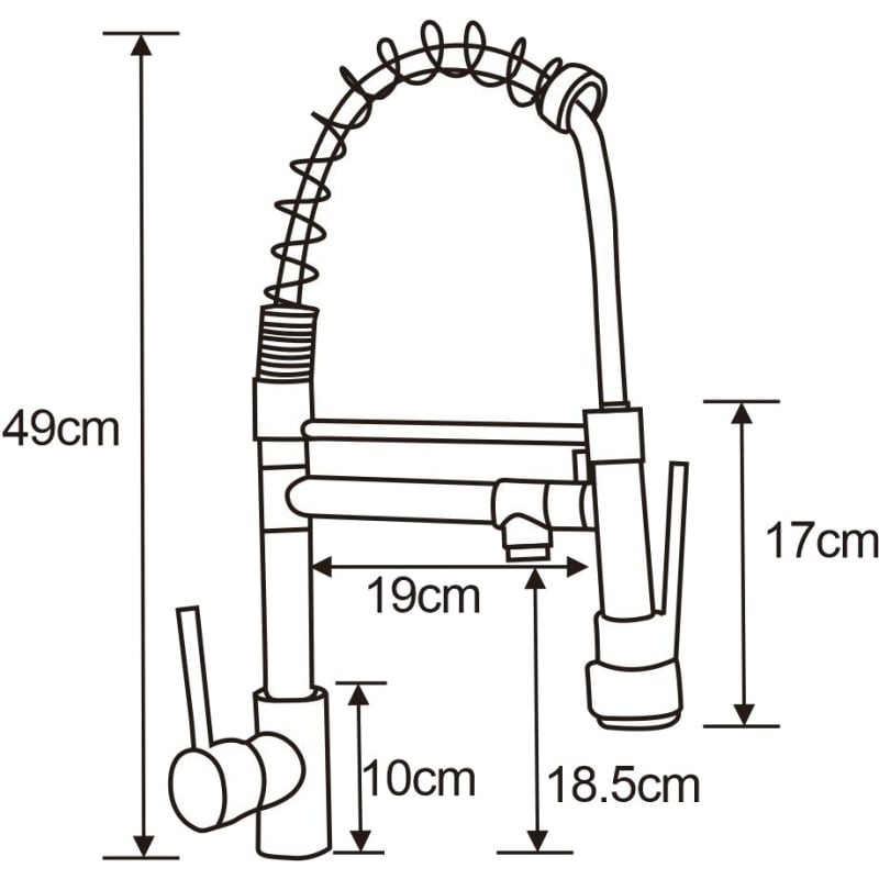 Mexen Corina kitchen faucet, gold - 670601-50