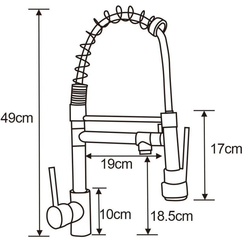 Mexen Corina kitchen tap, gold - 670601-50