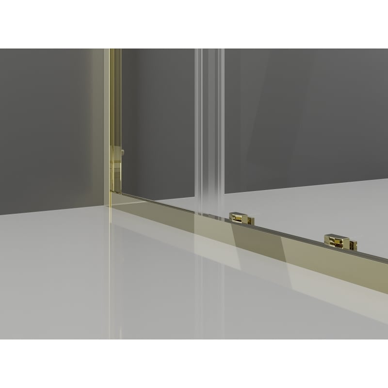 Mexen Exo sliding shower cabin 200 x 95 cm, transparent, gold - 8151-200-095-50-00