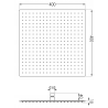 Mexen Slim regendouche 40 x 40 cm, zwart - 79140-70